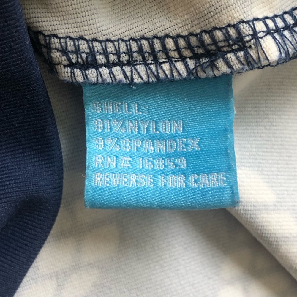 J. McLaughlin sleeveless top in blue and white faux wrap - Picture 12 of 15